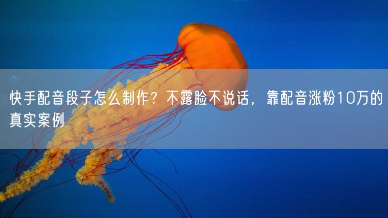 快手配音段子怎么制作？不露脸不说话，靠配音涨粉10万的真实案例