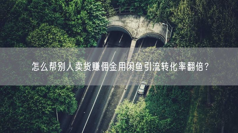 怎么帮别人卖货赚佣金用闲鱼引流转化率翻倍？
