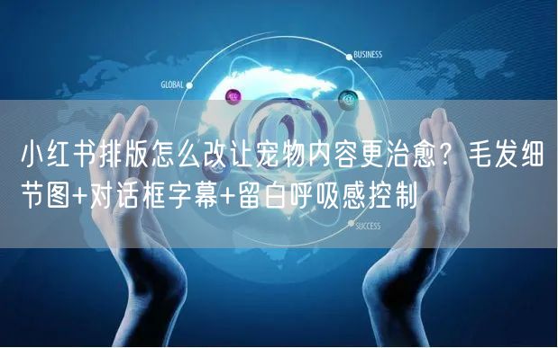 小红书排版怎么改让宠物内容更治愈？毛发细节图+对话框字幕+留白呼吸感控制