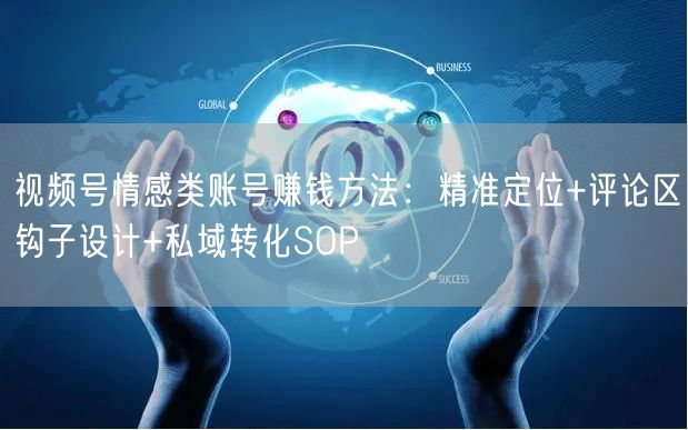视频号情感类账号赚钱方法：精准定位+评论区钩子设计+私域转化