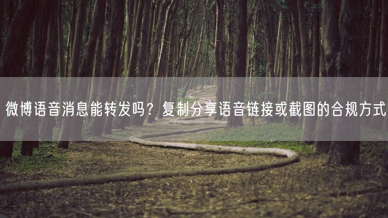 微博语音消息能转发吗？复制分享语音链接或截图的合规方式