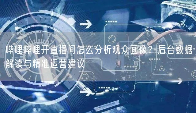 哔哩哔哩开直播间怎么分析观众画像？后台数据解读与精准运营建议